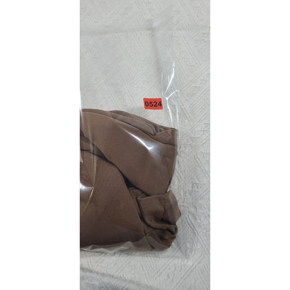 Gilli Isobel short sleeve ribbed fitted maxi brown short sleeve Size Medium fall - Picture 11 of 11